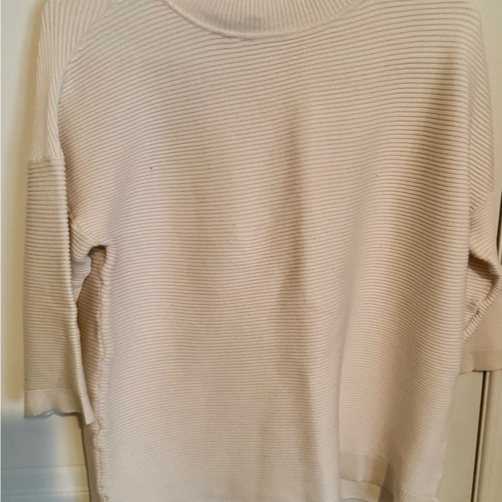 Cyrus Cream Ribbed Knit Top
